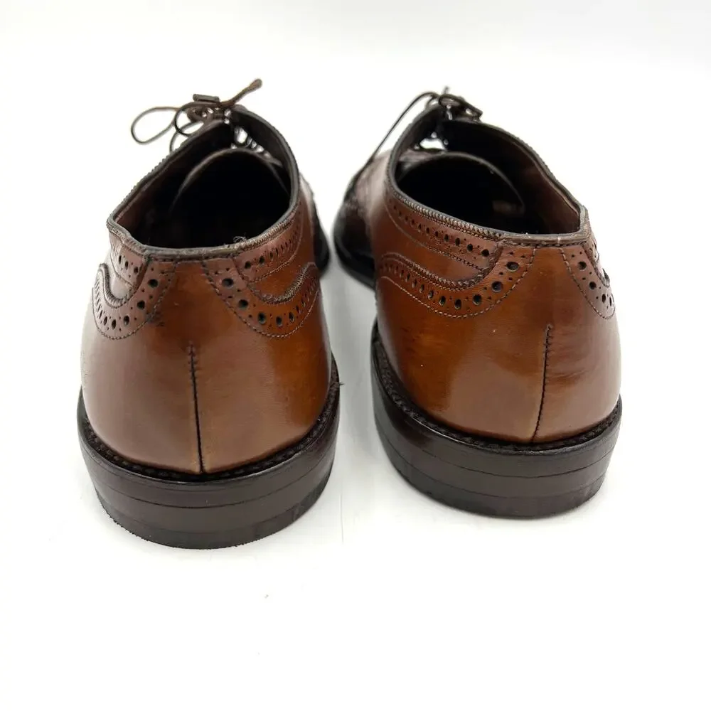 Allen Edmonds Sanford Leather Lace Ups In Oak Brown